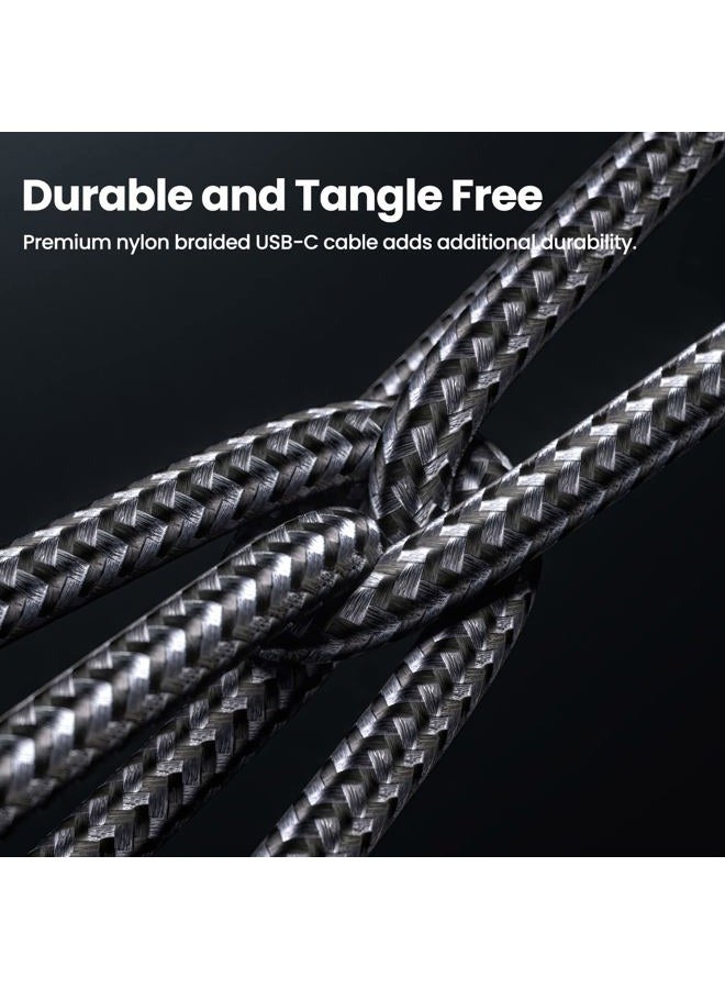 Fasgear USB C to Type C 3.2 Gen 2x2 Cable 3ft, 20Gbps 100W Charging 4K Video USB-C Cord 90 Degree Compatible for Mac-book Pro,i-Pad Mini,Dell/Sam-sung Displays, Thunderbolt 4/3 Monitors (Black) - Image 5