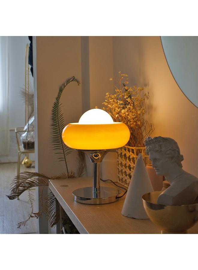 Bluejw Middle Ages Vintage Egg Tart Table Lamp Bauhaus Style Study Bedroom Bedside Lamp Nostalgic Retro Floor Lamp  - Image 2