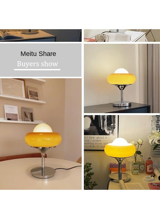 Bluejw Middle Ages Vintage Egg Tart Table Lamp Bauhaus Style Study Bedroom Bedside Lamp Nostalgic Retro Floor Lamp  - Image 5