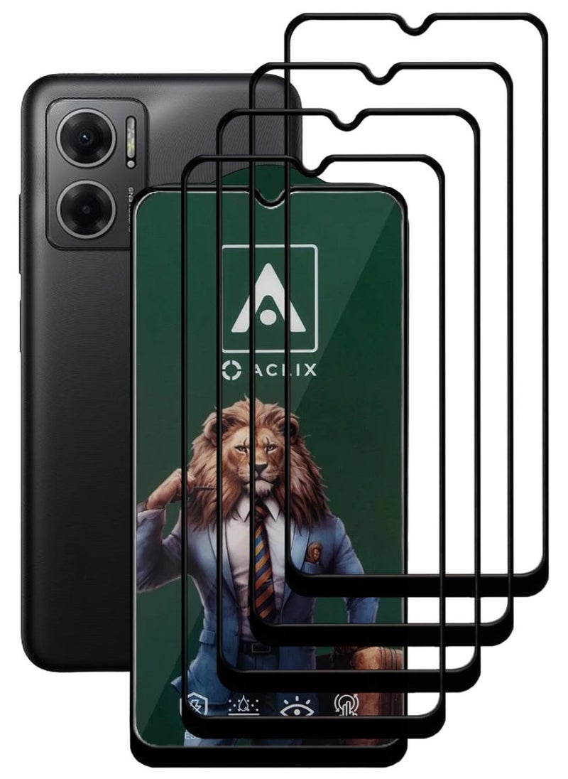 ACLIX 4 Pieces Antistatic ESD Dustproof Premium Quality High Definition Tempered Glass Screen Protector Designed For Xiaomi Redmi Note 11E - Image 1