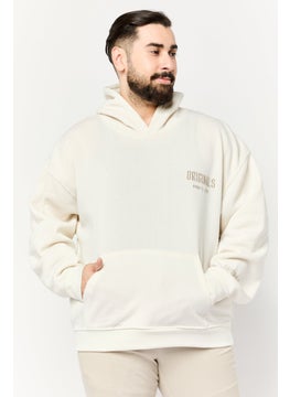 Originals by Brooklyn Cloth Men Graphic Print Long Sleeve Hoodie, Cream  - Image 1