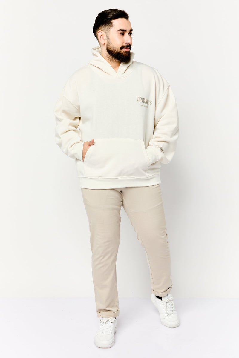 Originals by Brooklyn Cloth Men Graphic Print Long Sleeve Hoodie, Cream  - Image 2