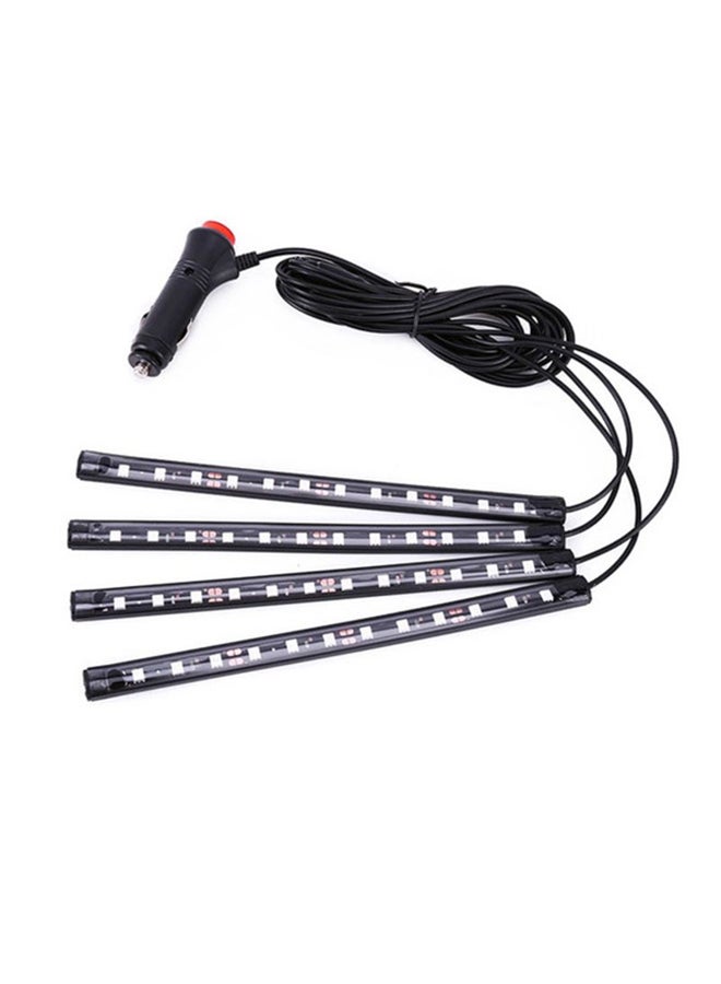 Loquat 4-In-1 Universal Car LED Atmosphere Lights Colorful Lighting Decorative Lamp, With 48LEDs SMD-5050 Lamps - Image 1