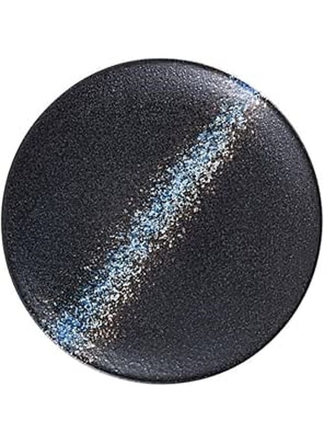 Japanese Style 8 Inch Shallow Dinner Plate Blue Serving Dish for Steak Buffet BBQ Party Home Use - Image 1