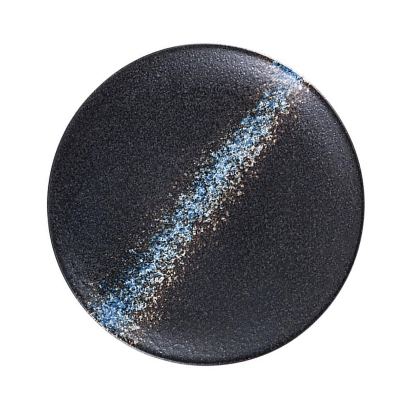 Japanese Style 8 Inch Shallow Dinner Plate Blue Serving Dish for Steak Buffet BBQ Party Home Use - Image 2