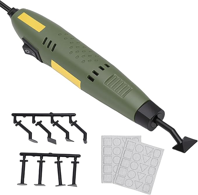 Common 12V 8000rpm Mini Pen Sander with 8 Replacement Heads and 2 Sandpapers for Wood Polishing Metal Cleaning DIY - Image 1