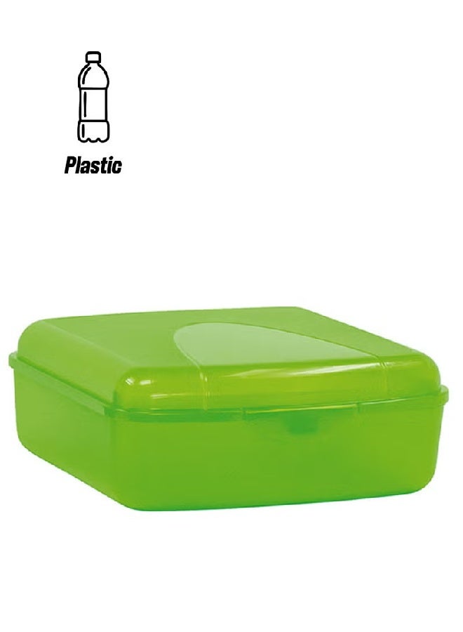 RIVAL Quadratic Snack Box Green 22x22x9cm – Airtight Food Storage Container Pack of 2 - Image 1