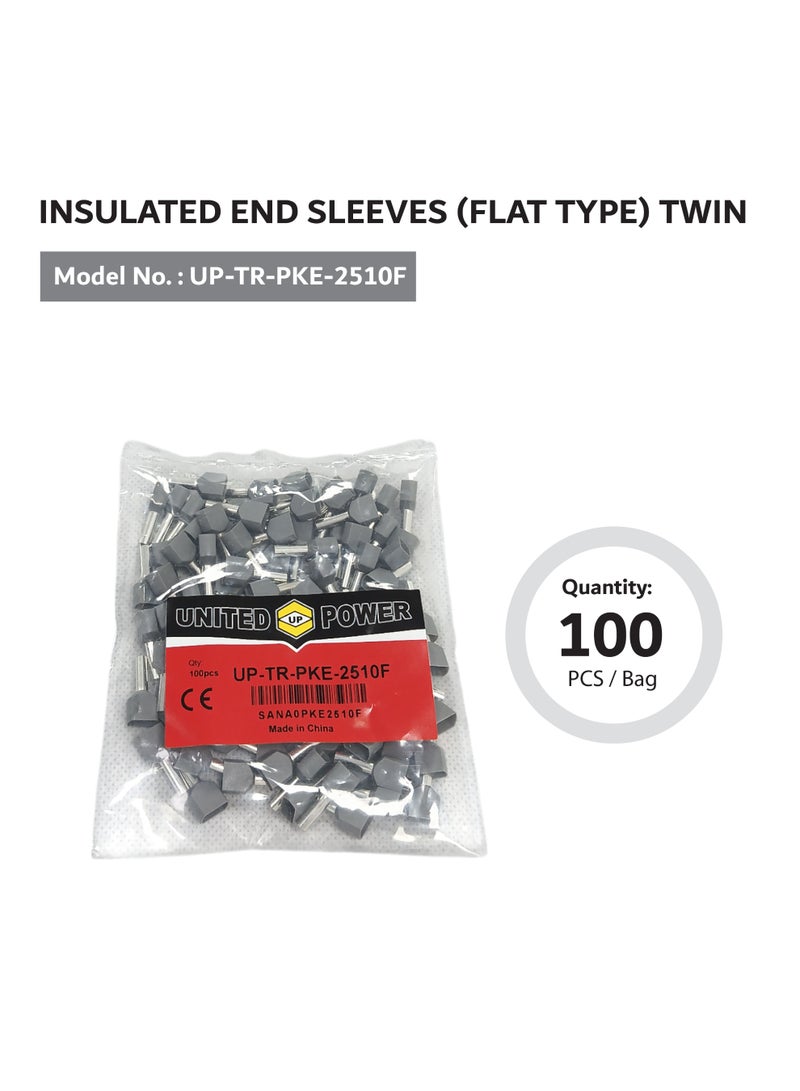 يونايتد باور أكمام طرفية معزولة مزدوجة من النوع المسطح - موصلات أسلاك ذات أطراف دائرية، طرفية مضغوطة، عزل متين من مادة البولي فينيل كلوريد، أحجام متعددة لمشاريع الأسلاك الكهربائية - Image 4