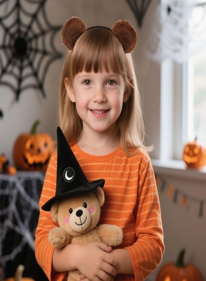 Amariver 2Pcs Brown Bear Ears Headband for Women Cute Bear Hairband Ear Bear Animal Cosplay Plush Bear Headband Halloween Costume Headwear - Image 5