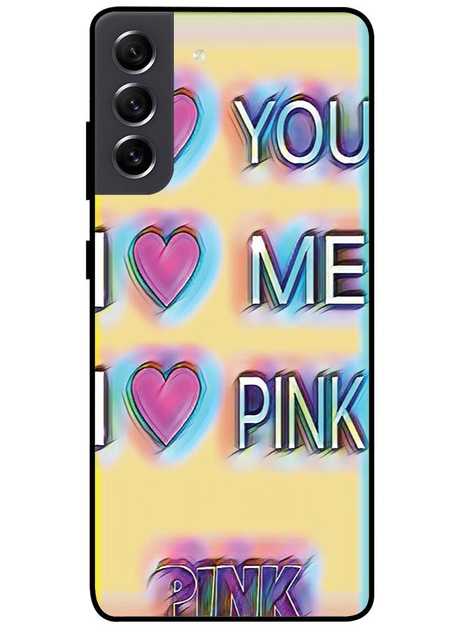 EYE CATCH Protective Case Cover For Samsung Galaxy S20 FE Smart Series Printed Protective Case Cover for Samsung S20 FE I Love You I Love Me I Love Pink - Image 1