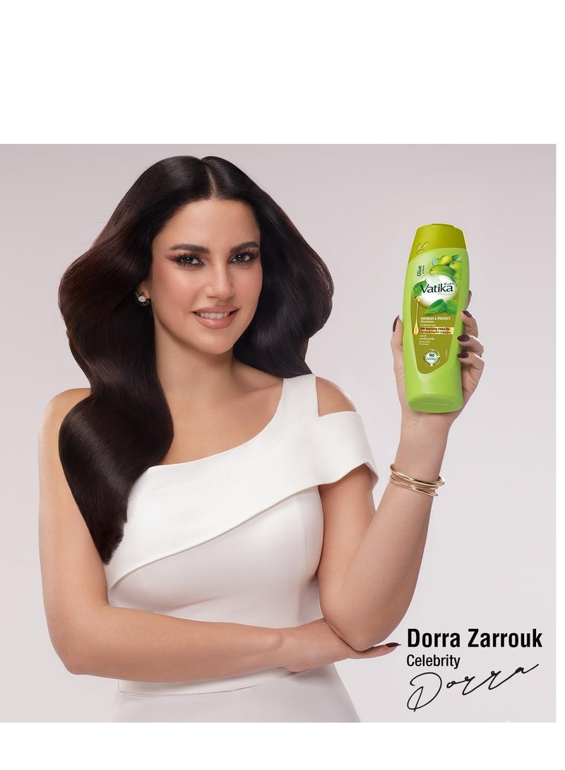 فاتيكا شامبو يغذي ويحمي الشعر بخلاصة الزيتون والحناء 350 مل - Image 2