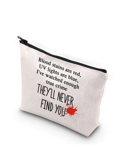 WCGXKO True Crime Gift True Crime Junkie Gift Crime Show Lover Zipper Pouch Makeup Bag (Find You)  - Image 1