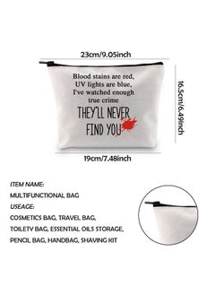 WCGXKO True Crime Gift True Crime Junkie Gift Crime Show Lover Zipper Pouch Makeup Bag (Find You)  - Image 2