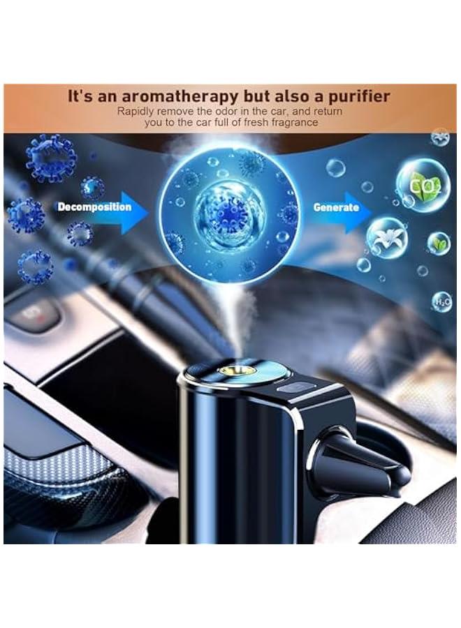 Car Air Freshener Diffuser Adjustable Concentration Car Diffusers for Essential Oils,Smart Car Air Freshener Vent Clips for Car, Office, Bathroom(Diffuser+3pcs Oils,Cologne,Chanel,White Tea) - Image 2