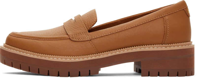 TOMS Womens Cara Slip On Lug Sole Loafers Casual - Brown - Size 7.5 B - Image 1