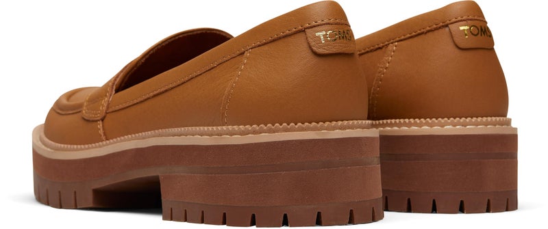 TOMS Womens Cara Slip On Lug Sole Loafers Casual - Brown - Size 7.5 B - Image 4