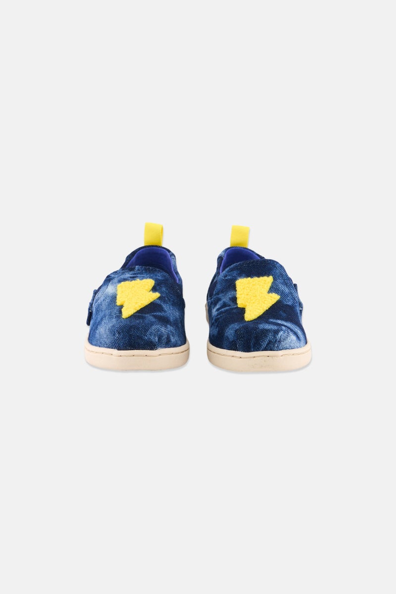 TOMS Toddlers Boy Alpargata Twin Gore Slip On Shoes, Blue - Image 2