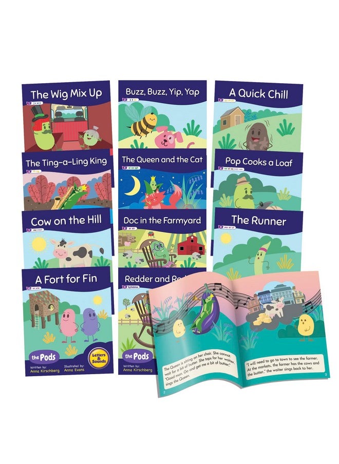 Junior Learning Decodable Readers The Pods - Phase 3 Phonics: The Science Of Reading, Easy Decodable Texts, Beginning Readers, With 12 Books, For Ages 5+, Grade K  - Image 1