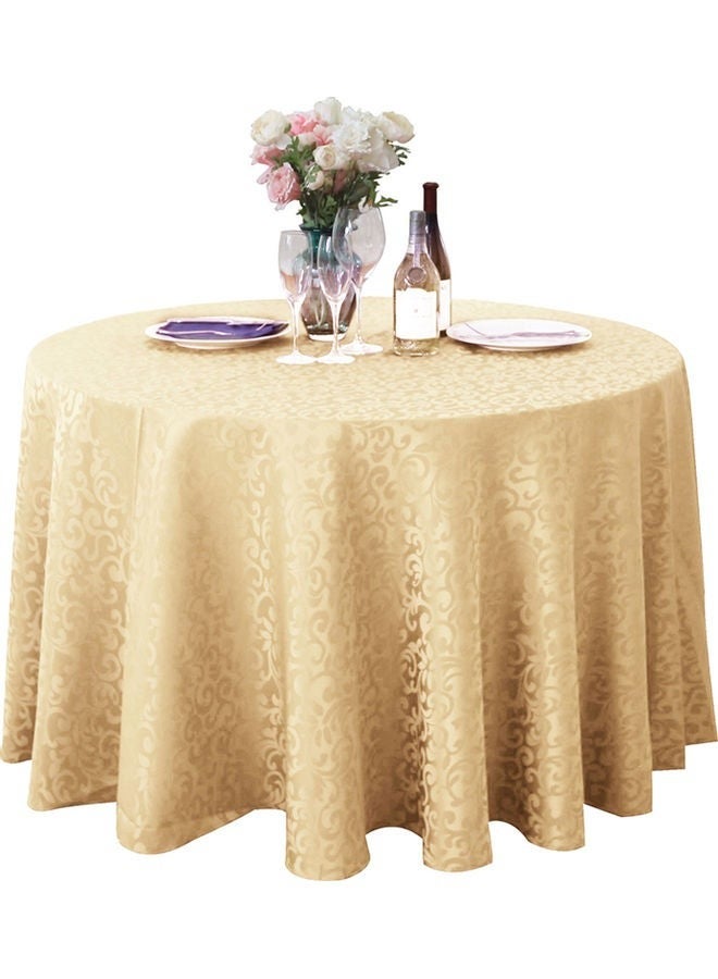 إسكدنيا مفرش طاولة دائري من البوليستر مقاوم للتمزق ولا يبهت أصفر