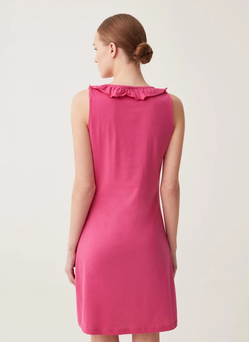 او في اس Ovs V-Neck Nightdress With Frills