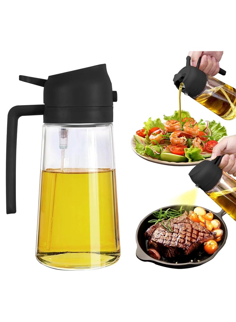 HOMESTAR 2pcs Glass Oil Sprayer & Pourer 2-in-1, Portable Olive Oil Dispenser with Adjustable Spray Nozzle for Fat Reduction, PVC-Free Kitchen & BBQ Cooking Tools (White, Black), Oil Sprayer Bottle for Cooking, Healthy Cooking Tool, Sleek Kitchen Tool, Highquality Sprayer, Kitchen Spray Bottle, Home Cooks - Image 4