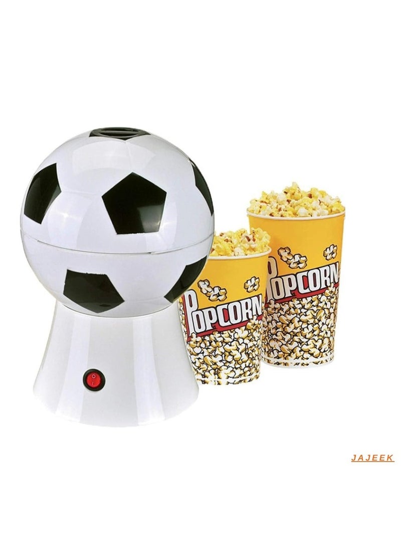 JAJEEK Mini Hot Air Popcorn Maker, 1200W | Soccer, Basketball, Volleyball Style Popcorn Machine | Oil-Free, Healthy Snacks | Perfect for Family Movie Nights, Parties, Football Games, and Events - Image 1