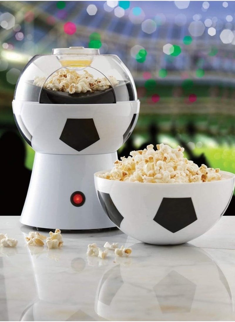 JAJEEK Mini Hot Air Popcorn Maker, 1200W | Soccer, Basketball, Volleyball Style Popcorn Machine | Oil-Free, Healthy Snacks | Perfect for Family Movie Nights, Parties, Football Games, and Events - Image 4