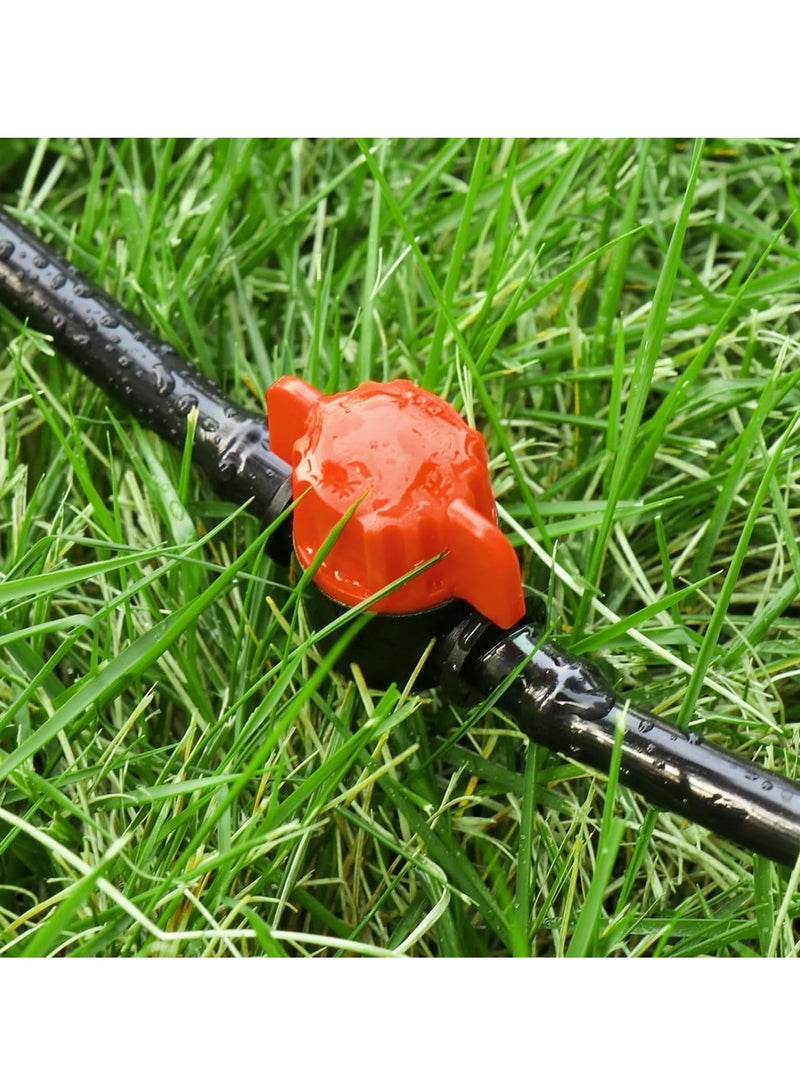 Drip Irrigation Valve, 1/4" Drip Irrigation Shut Off Switch Valve, Drip Irrigation Tubing Drip Line Cut Off Valve for Garden Lawn Irrigation System 25 Pcs