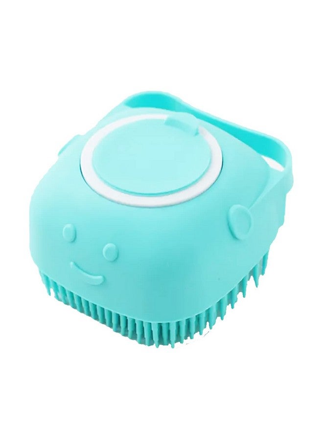 Dog Brush - Cat Brush - Shampoo Dispensing Scrubber - Soft Silicone Design - Hanging Loop - For All Skin Types - Grooming, Deshedding and Exfoliating, Blue - Image 1
