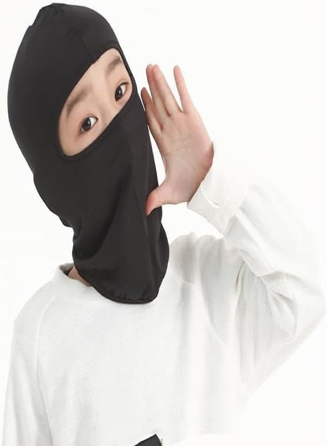 OVOY Kids Lightweight and Breathbale Balaclava-Face-Mask - Boys Girls UV Sun Protector Neck Gaiter for Outdoor Activities Black - Image 2