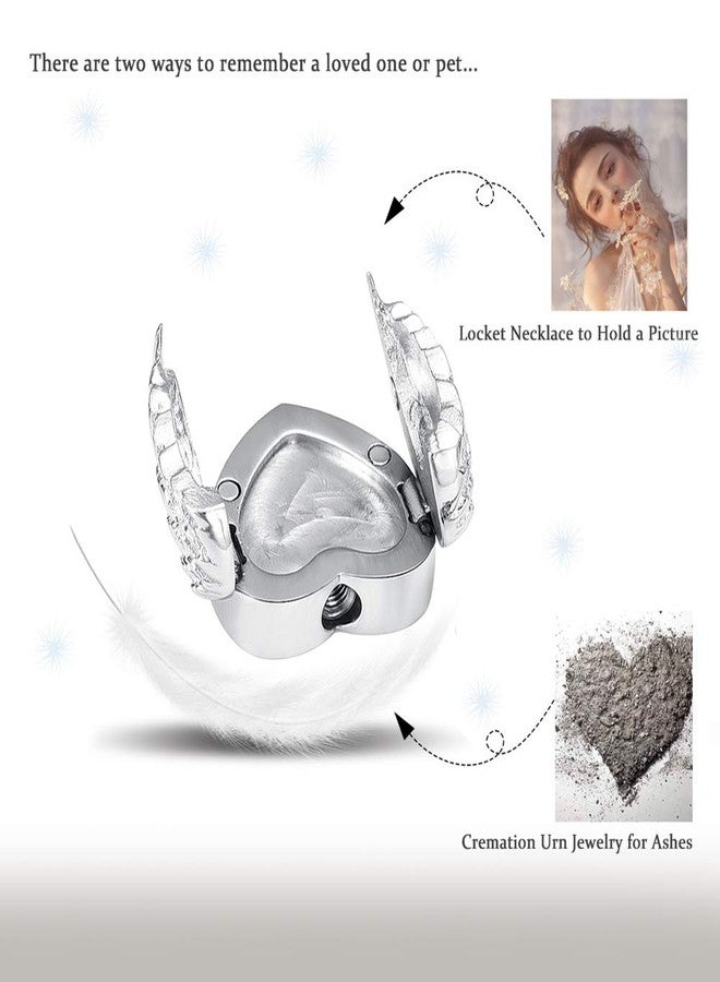 EUDORA Cremation Urn Locket Necklace 925 Sterling Silver Heart Picture Necklace for Women Men Pendant Jewelry Dog Cat Human Ashes, 20 inches Chain - Image 5