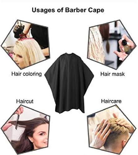 Elecsera Professional Hair Dressing Cape Salon Cutting Sheet (Black) Large Size For Men And Women Makeup Apron Makeup Apron - Image 2