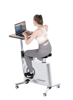 Cool Baby Style COOLBABY Exercise Bike with Desk,Home Office Fitnessbike,8-Level Magnetic Resistance,Foldable Base,LCD Monitor,Weight Max 120 KG  - Image 1