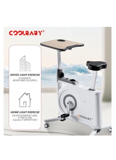 Cool Baby Style COOLBABY Exercise Bike with Desk,Home Office Fitnessbike,8-Level Magnetic Resistance,Foldable Base,LCD Monitor,Weight Max 120 KG  - Image 3