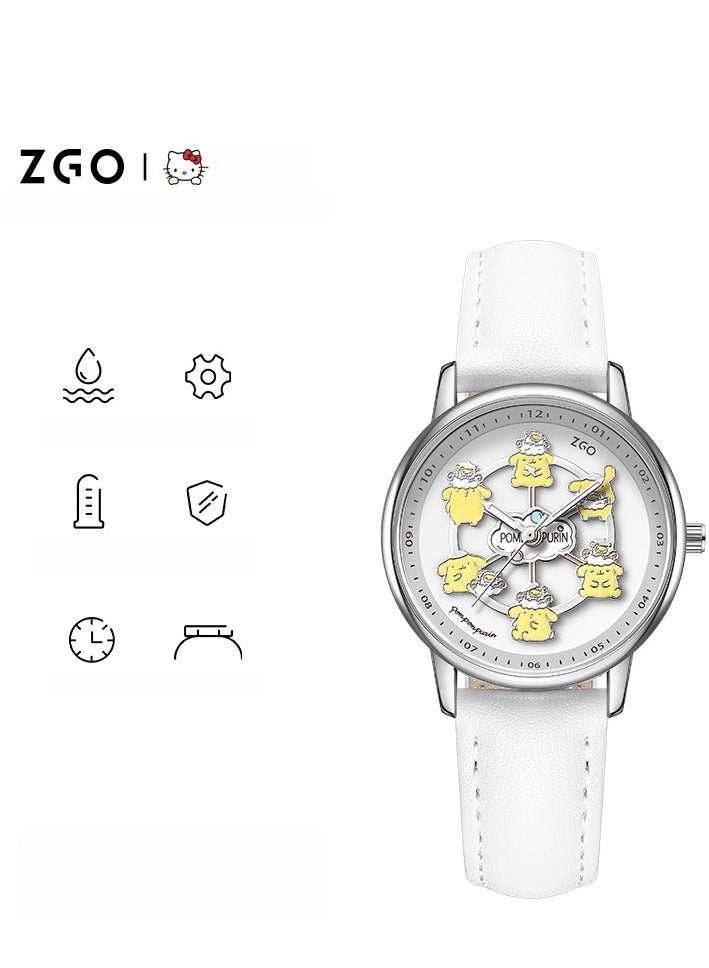 ZGO ساعة كاروسيل كوارتز مقاومة للماء ساعة هدية إبداعية - Image 1