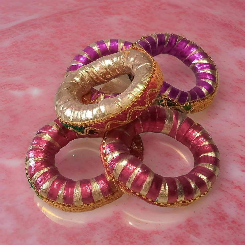 Multicolor Decorated Indhoni Pot Holder for Kalash Perfect for Marriage Navratri and Festive Functions  - Image 1