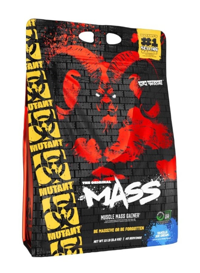Mutant Mass  Weight Mass Gainer Protein Powder - high Calorie Protein Powder for Muscular Mass - Vanilla Ice Cream - 15Lb