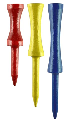 PrideSports PTS Step Tees | 50 Count, 2-3/4 Inch | Wood Golf Tees with Depth Control for Height Consistency - Image 3