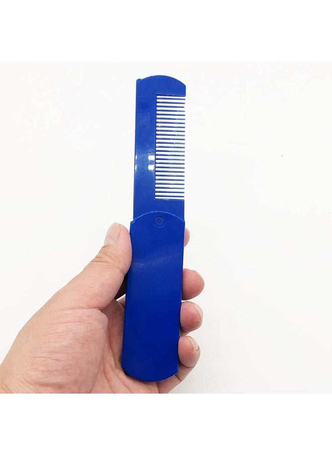 silvercnc 2 In 1 Foldable Beard Comb Mustache Shaving With Makeup Mirror For  - Image 1