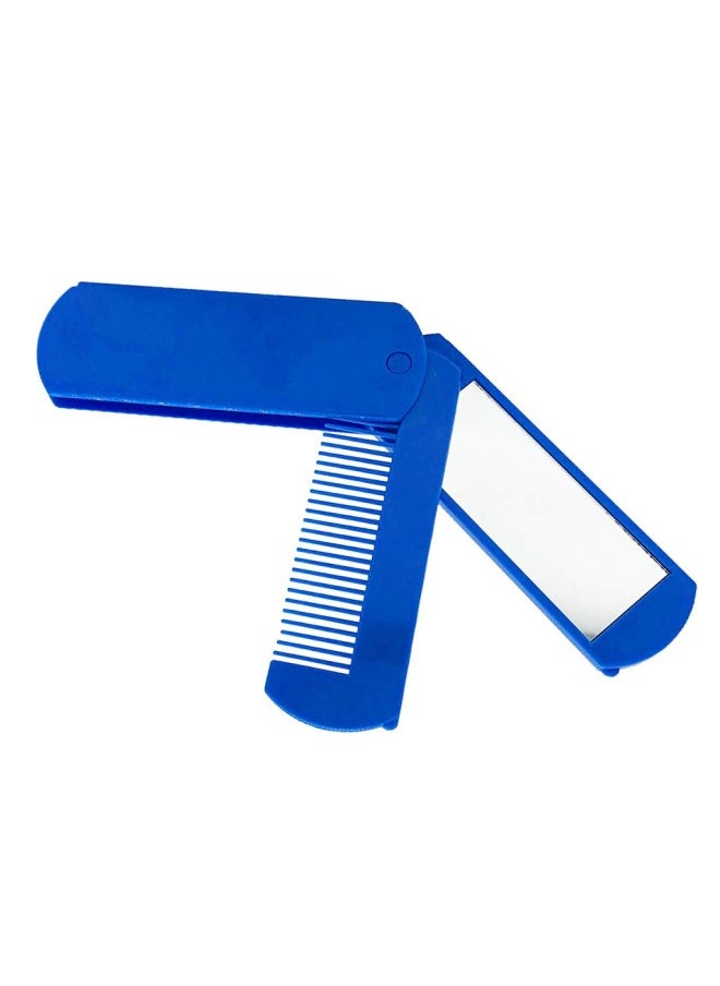 silvercnc 2 In 1 Foldable Beard Comb Mustache Shaving With Makeup Mirror For  - Image 3