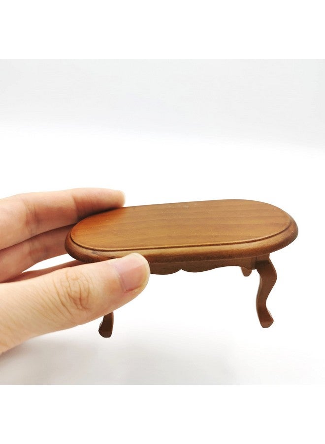 SXFSE Dollhouse Decoration Accessories,1/12 Mini Dollhouse Furniture Miniature Teatable Coffee Table Living Room Toy - Image 2
