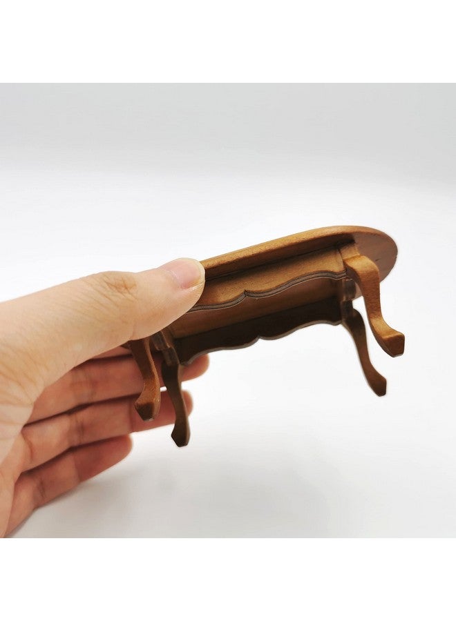 SXFSE Dollhouse Decoration Accessories,1/12 Mini Dollhouse Furniture Miniature Teatable Coffee Table Living Room Toy - Image 3