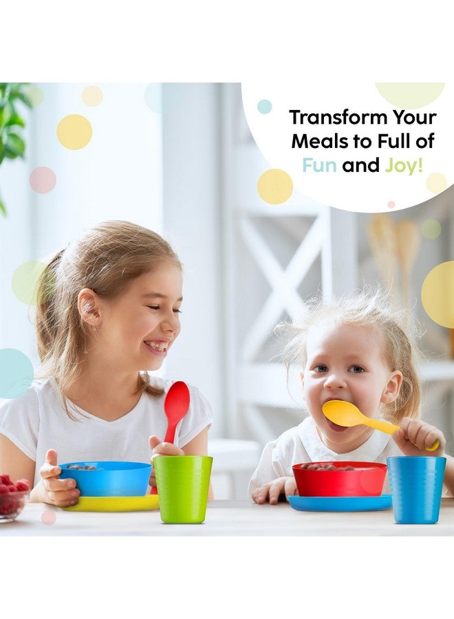 PLASKIDY Kids Plastic Cups Set of 12 Toddler Cups 8 Ounce Children Drinking Tumblers - Reusable Dishwasher Safe BPA Free - Image 5