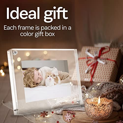 Canetti Original Magnet Picture Frame - Crystal Clear Acrylic Glass Table Top Photo Frame - Image 3