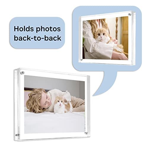 Canetti Original Magnet Picture Frame - Crystal Clear Acrylic Glass Table Top Photo Frame - Image 5