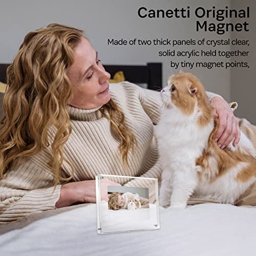 Canetti Original Magnet Picture Frame - Crystal Clear Acrylic Glass Table Top Photo Frame - Image 2