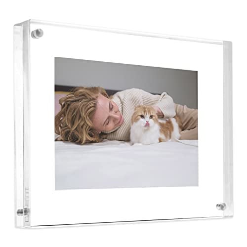 Canetti Original Magnet Picture Frame - Crystal Clear Acrylic Glass Table Top Photo Frame - Image 1
