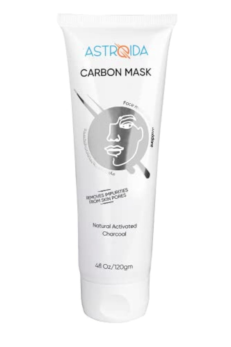 Astroida Carbon Mask with Natural Activated Charcoal & Anti oxidants - 10 Minutes Mask - Removes Impurities from Skin pores, Protects against Acne & Face Oxidation, Removes Free Radicals -120gm 4Oz - Image 1