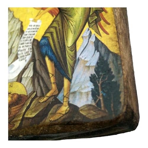 Iconsgr Wooden Greek Christian Orthodox Wood Icon of Saint John The Baptist / A0 - Image 4