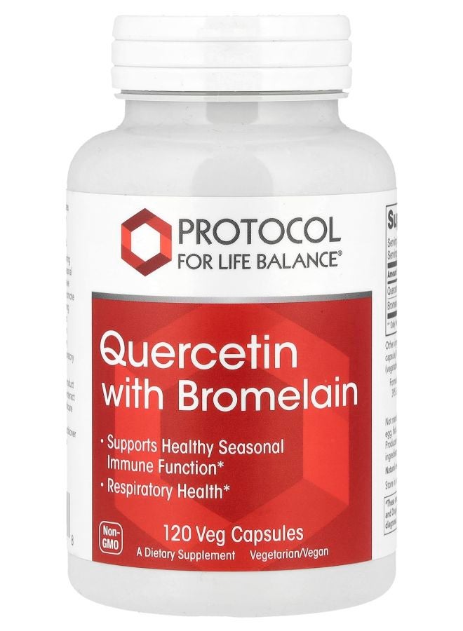 Protocol For Life Balance Quercetin with Bromelain 120 Veg Capsules - Image 1